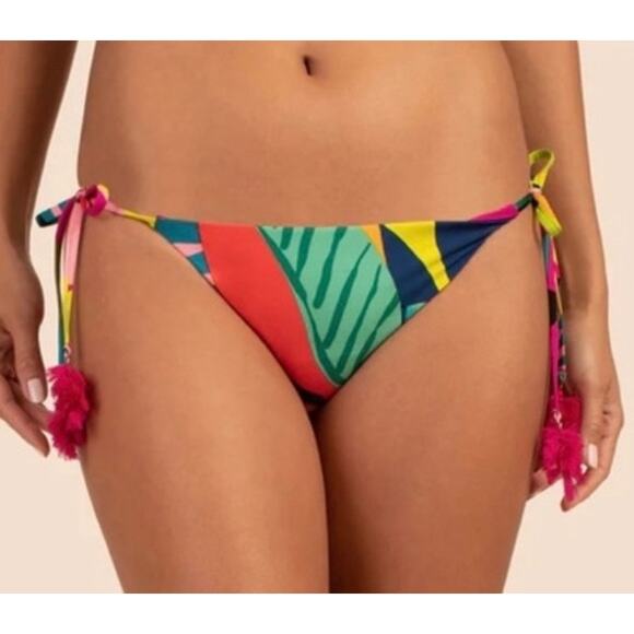 Trina Turk Rainforest Tie Side Bikini Bottom 10 NWT - Picture 1 of 4